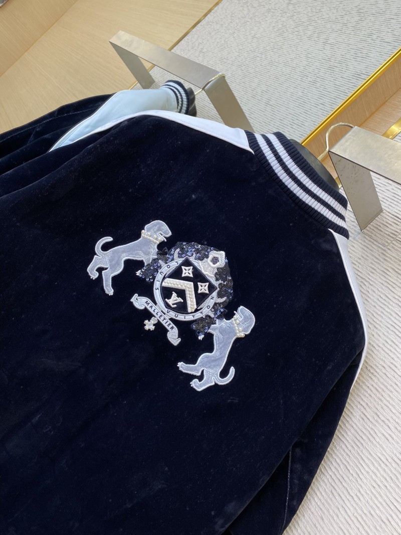 LV Velvet Baseball Jacket Coat 7