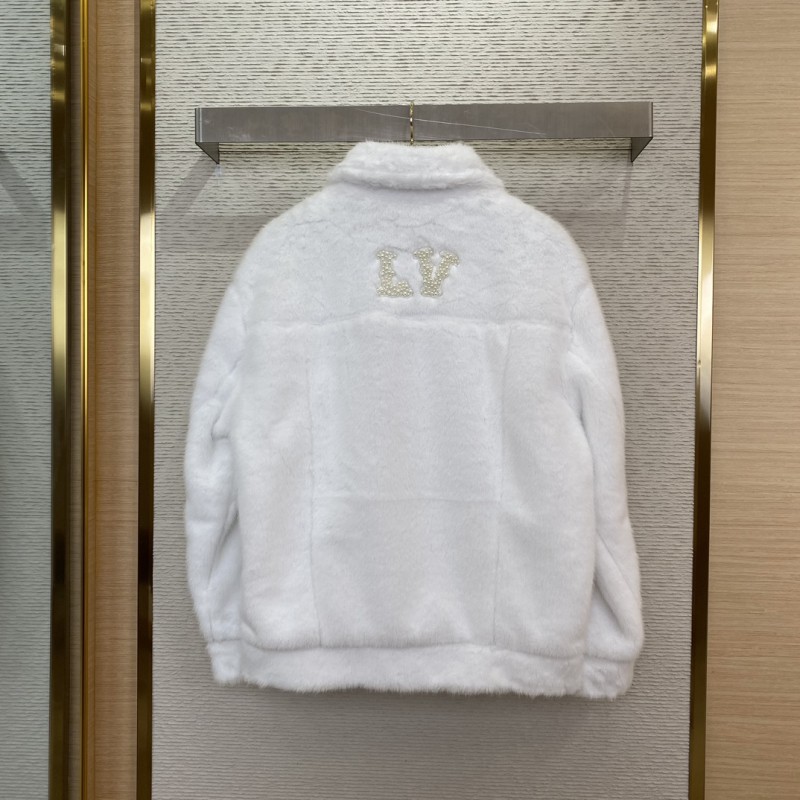 LV turquoise mink coat 1