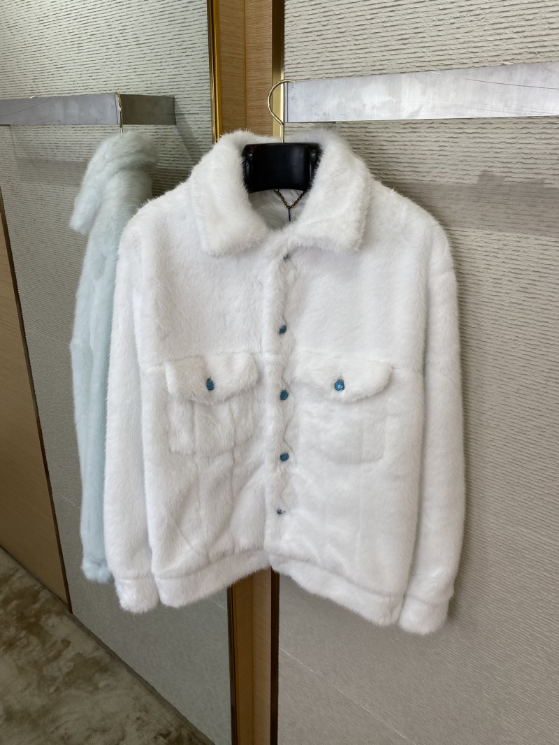 LV turquoise mink coat 6