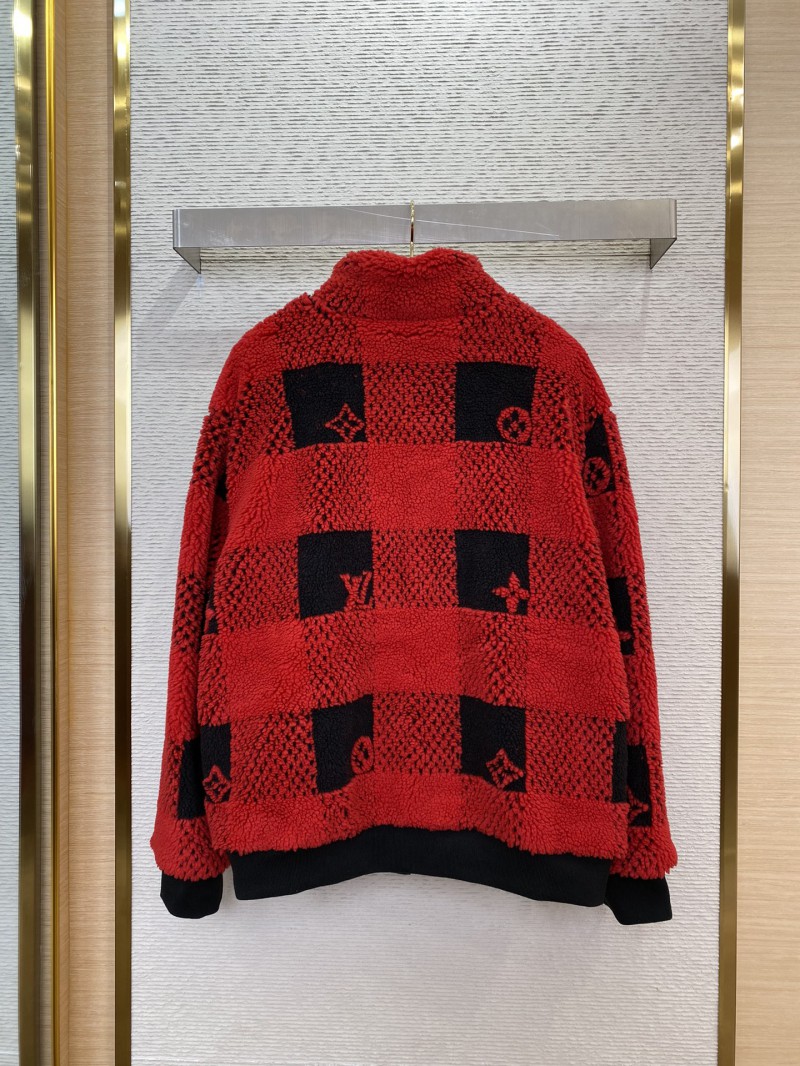 LV Checked Lambswool Jacket Coat 1