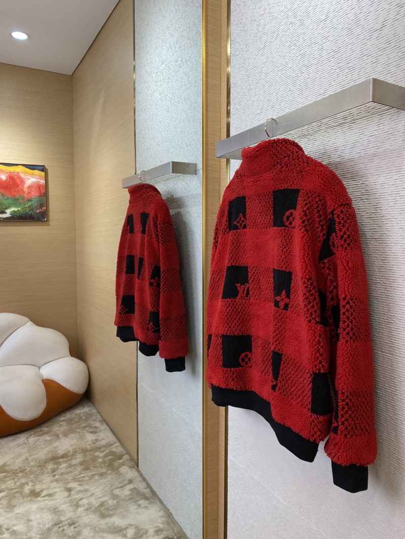 LV Checked Lambswool Jacket Coat 3