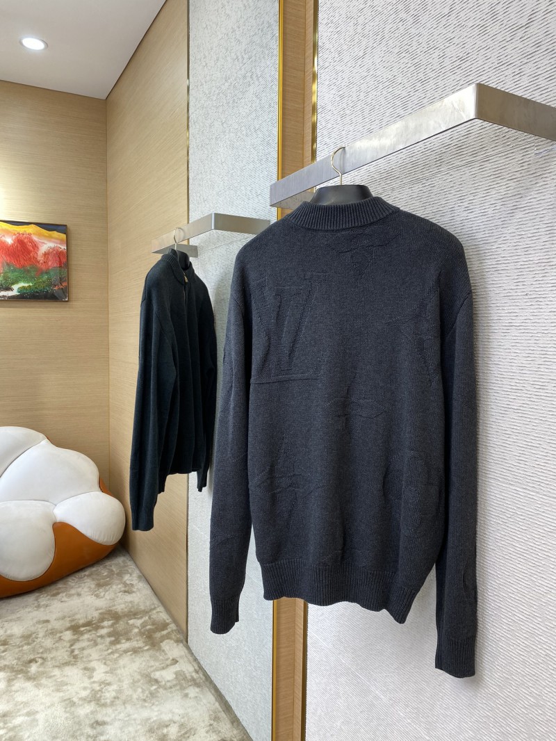 LV logo jacquard half-zip jumper 3