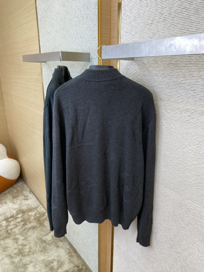 LV logo jacquard half-zip jumper 7