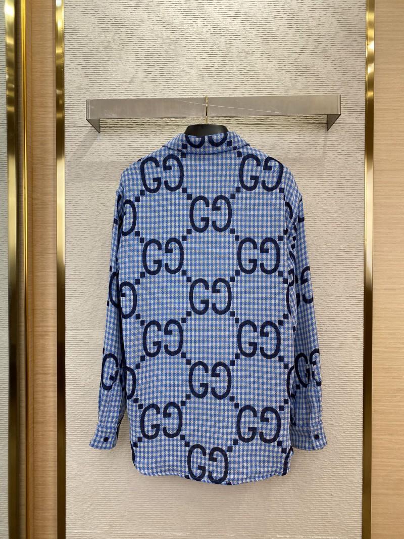Gucci Printed Shirt Blue 1