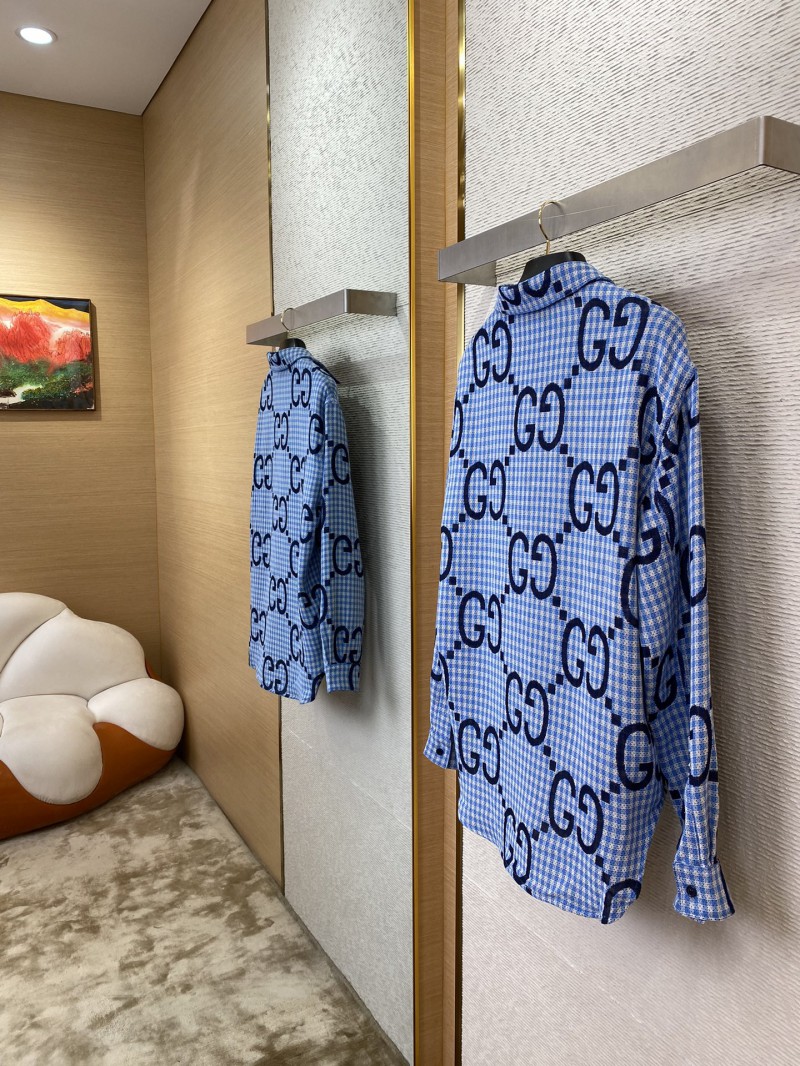 Gucci Printed Shirt Blue 3