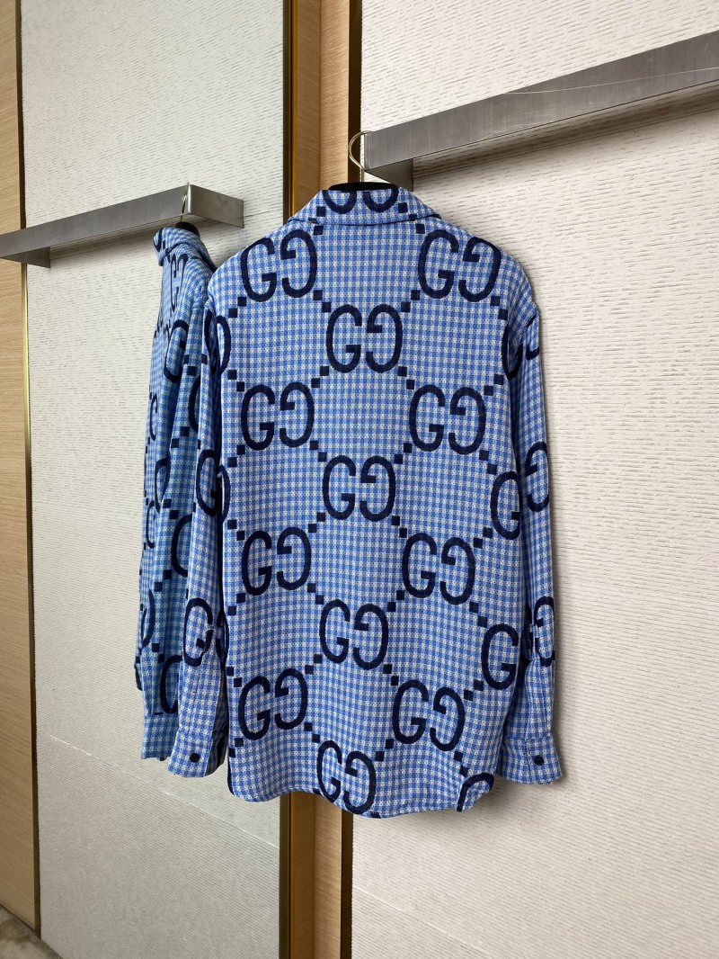 Gucci Printed Shirt Blue 5
