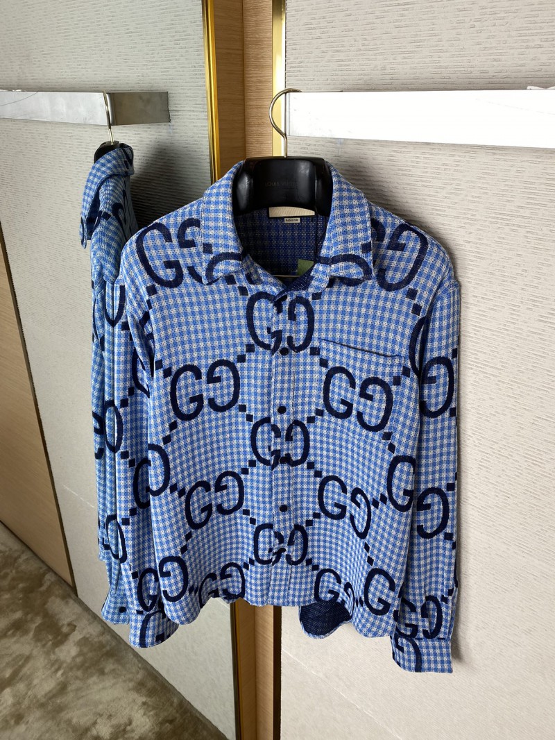 Gucci Printed Shirt Blue 6
