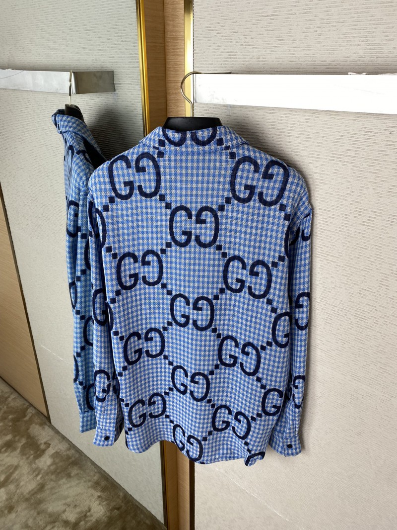 Gucci Printed Shirt Blue 7
