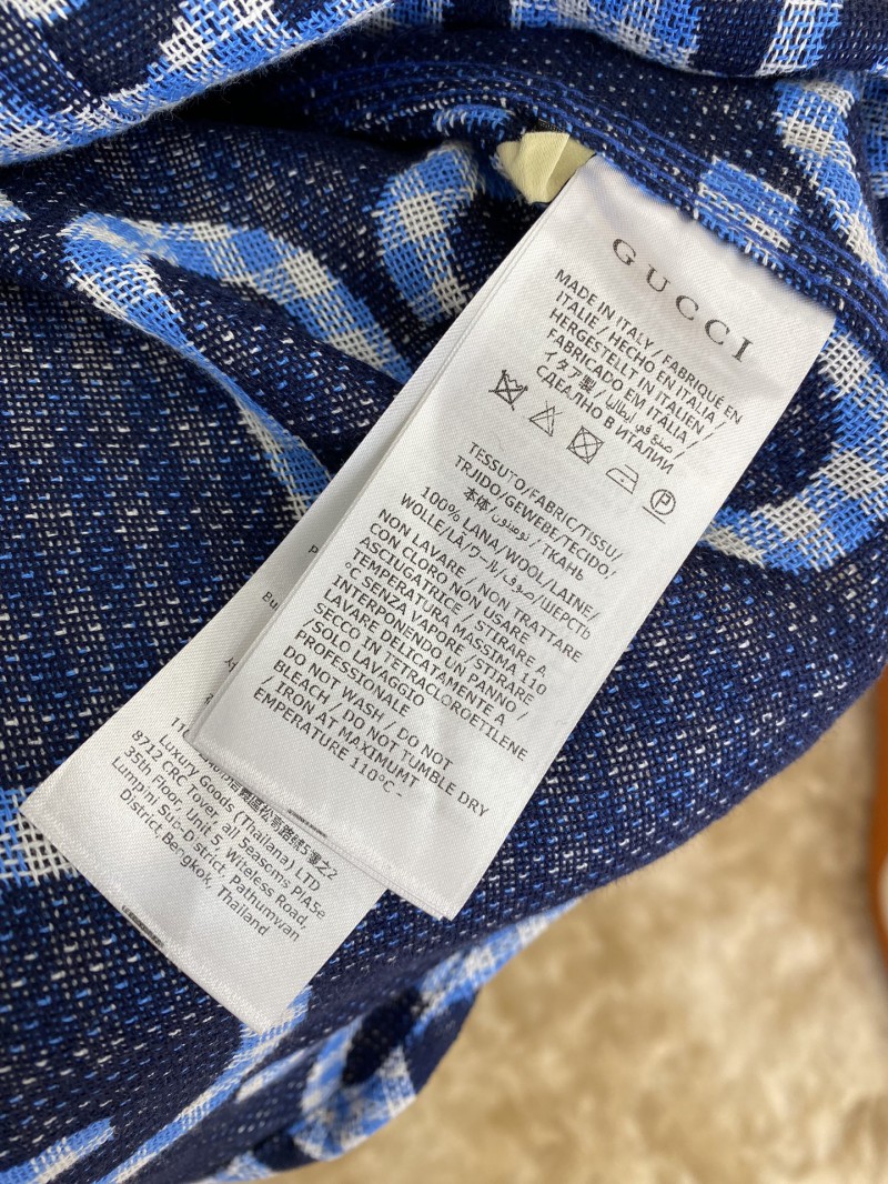 Gucci Printed Shirt Blue 8