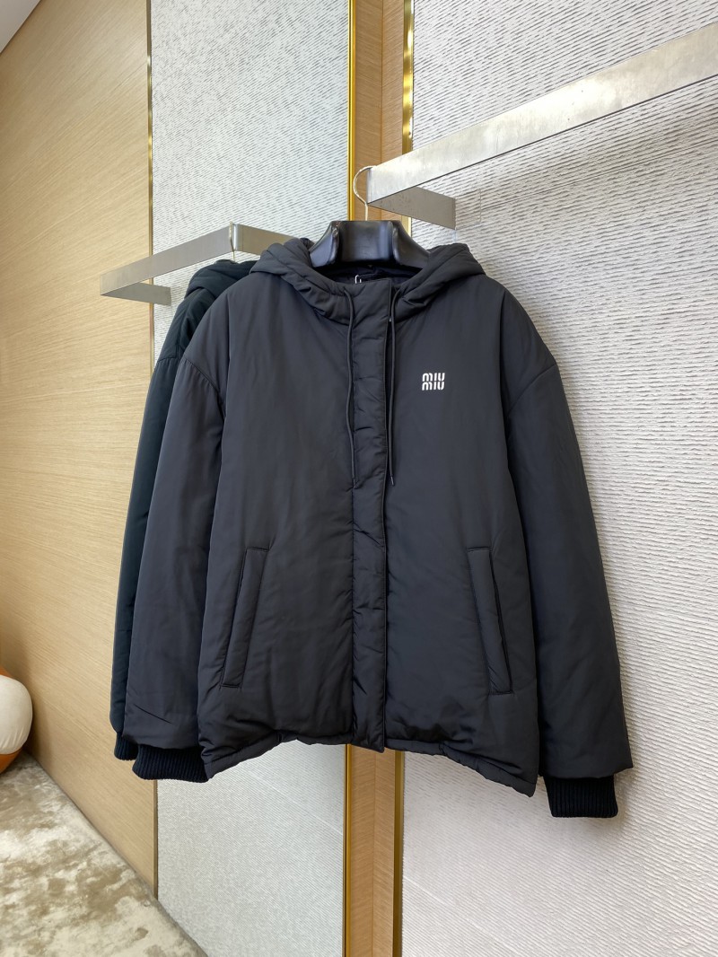 Miu Miu Logo Hooded Down Jacket 4