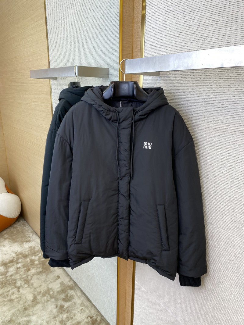 Miu Miu Logo Hooded Down Jacket 6