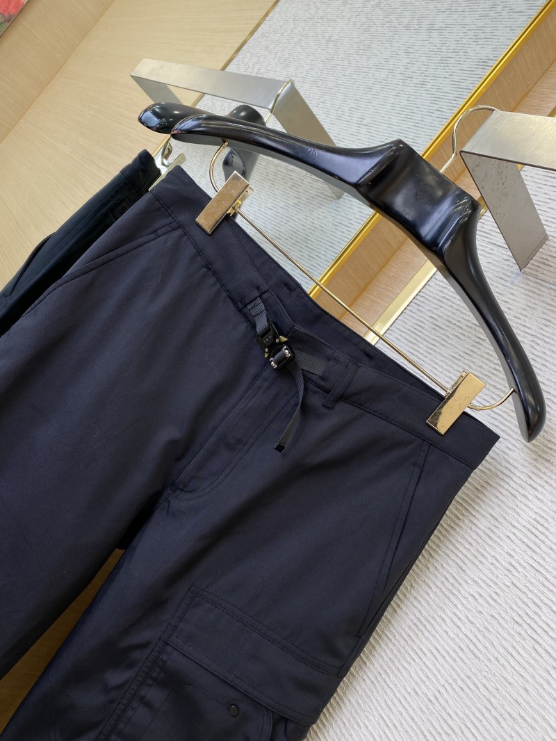 Dior Metallic Buttoned Work Trousers Black 5