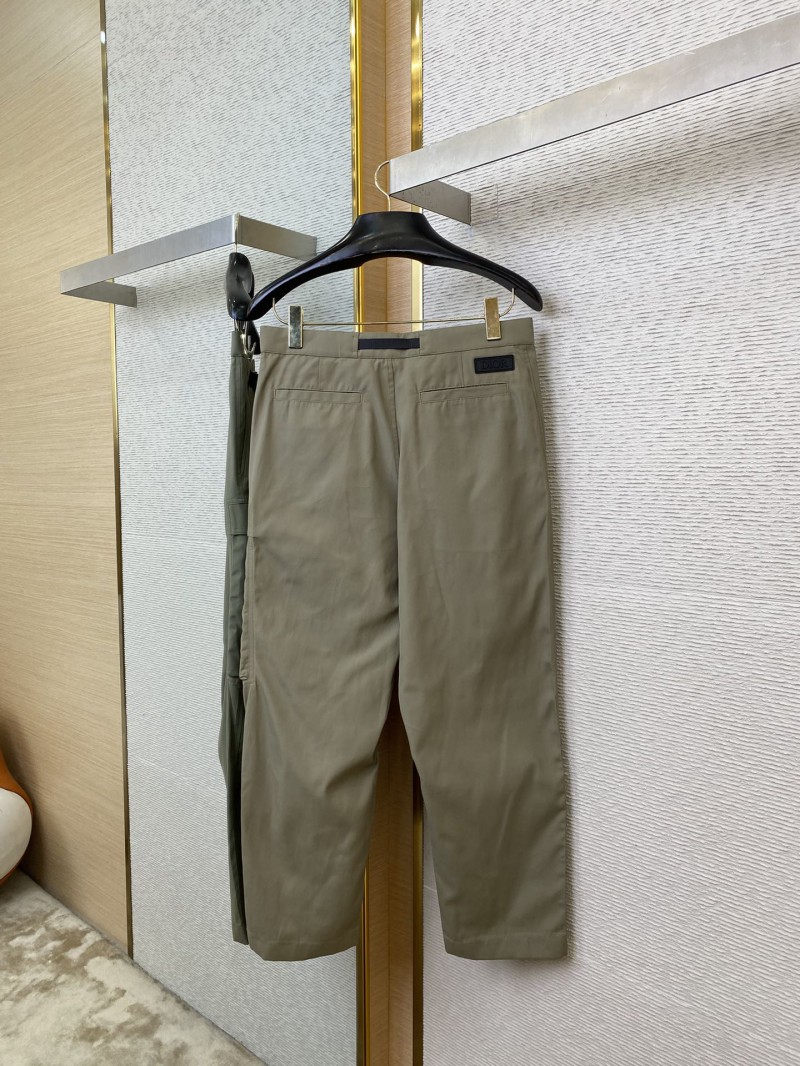 Dior Metallic Button Work Trousers Dark Green 6