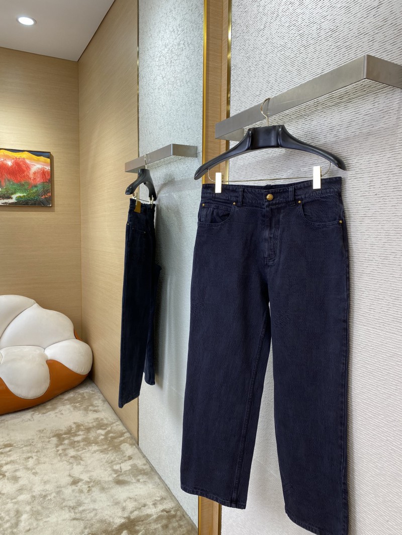 LV Tessellated Denim Trousers 2