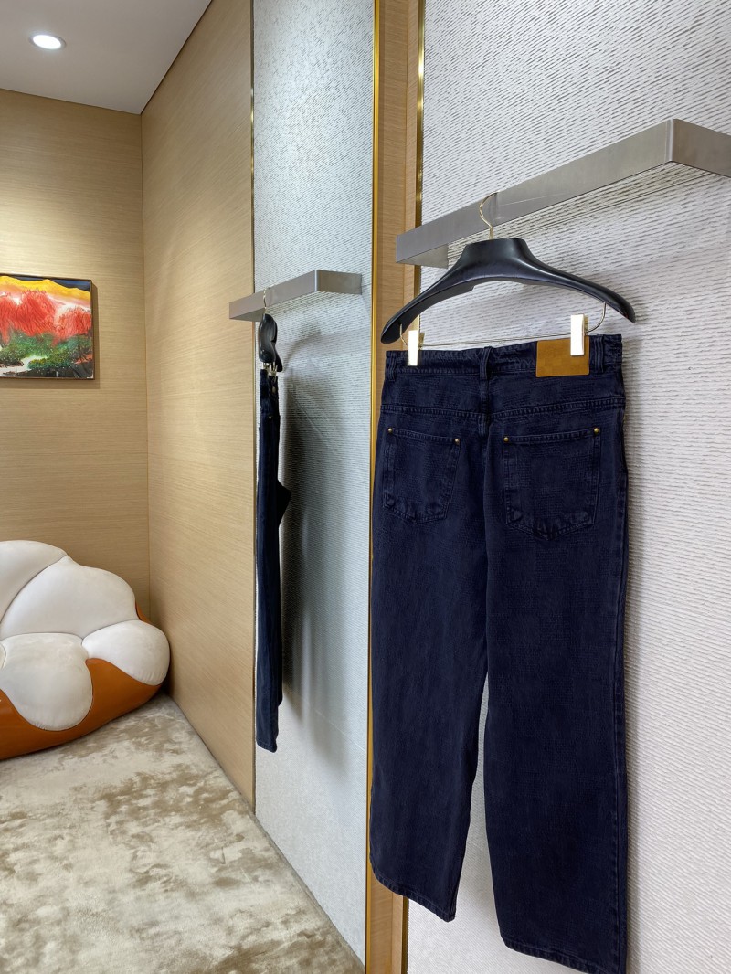 LV Tessellated Denim Trousers 3