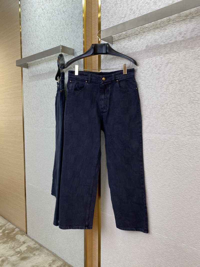 LV Tessellated Denim Trousers 4