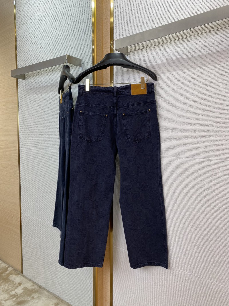 LV Tessellated Denim Trousers 5