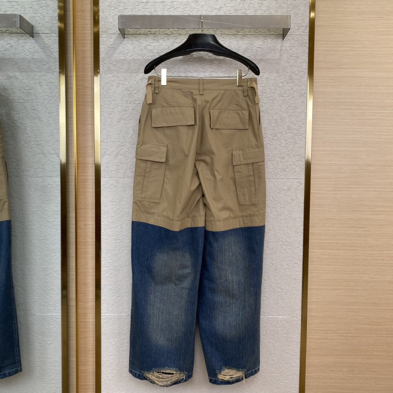 Balenciaga Patchwork Denim Trousers 1