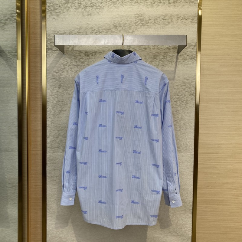 Gucci logo monogrammed lapel shirt 1