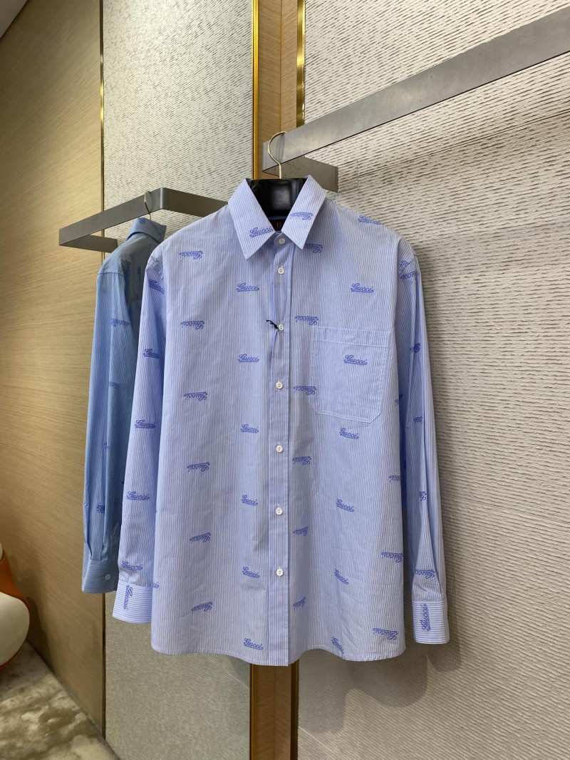 Gucci logo monogrammed lapel shirt 4