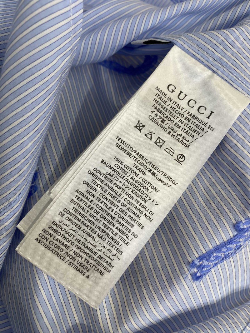 Gucci logo monogrammed lapel shirt 8