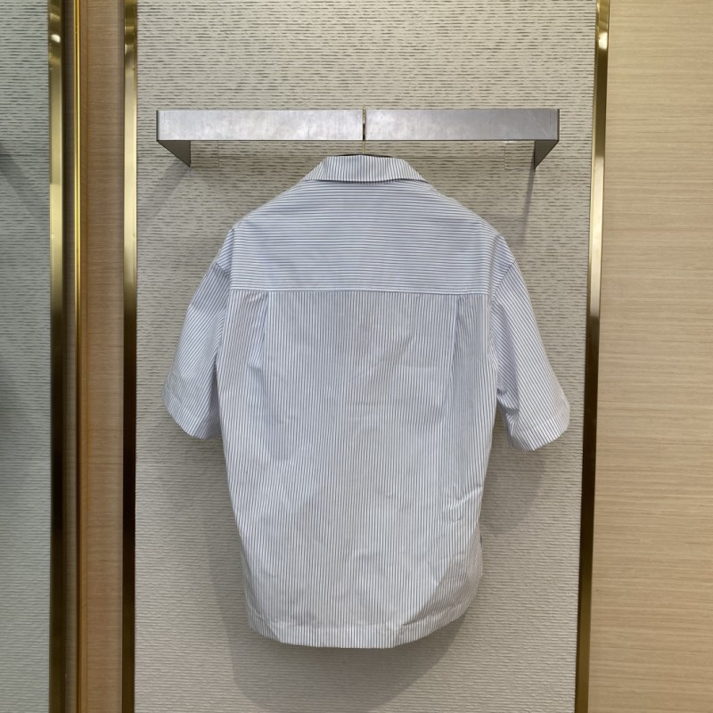 Gucci Logo Embroidered Short Sleeve Shirt 1