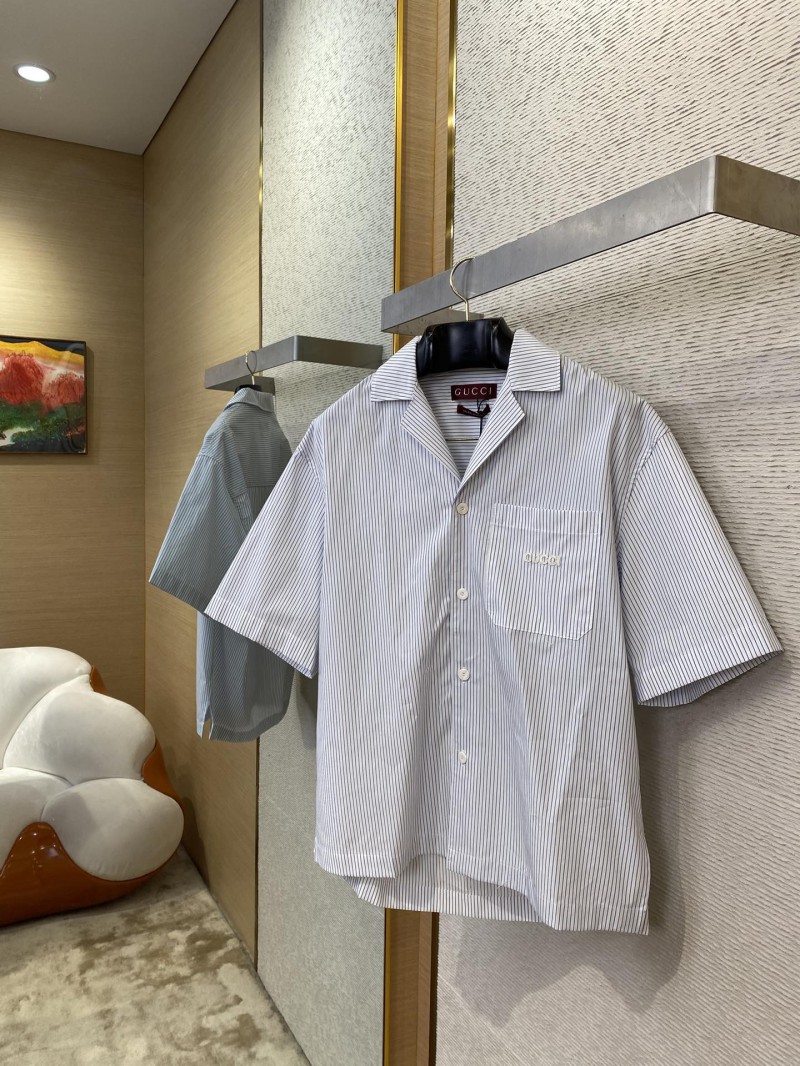 Gucci Logo Embroidered Short Sleeve Shirt 2