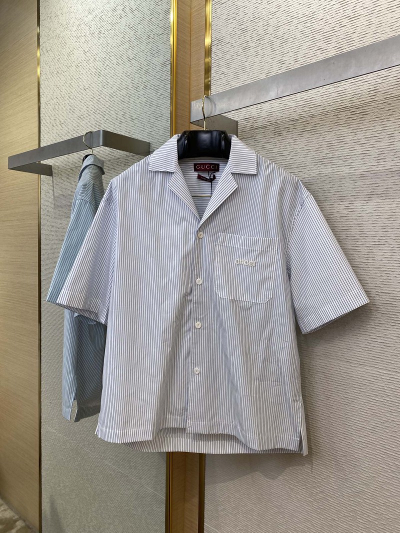Gucci Logo Embroidered Short Sleeve Shirt 4