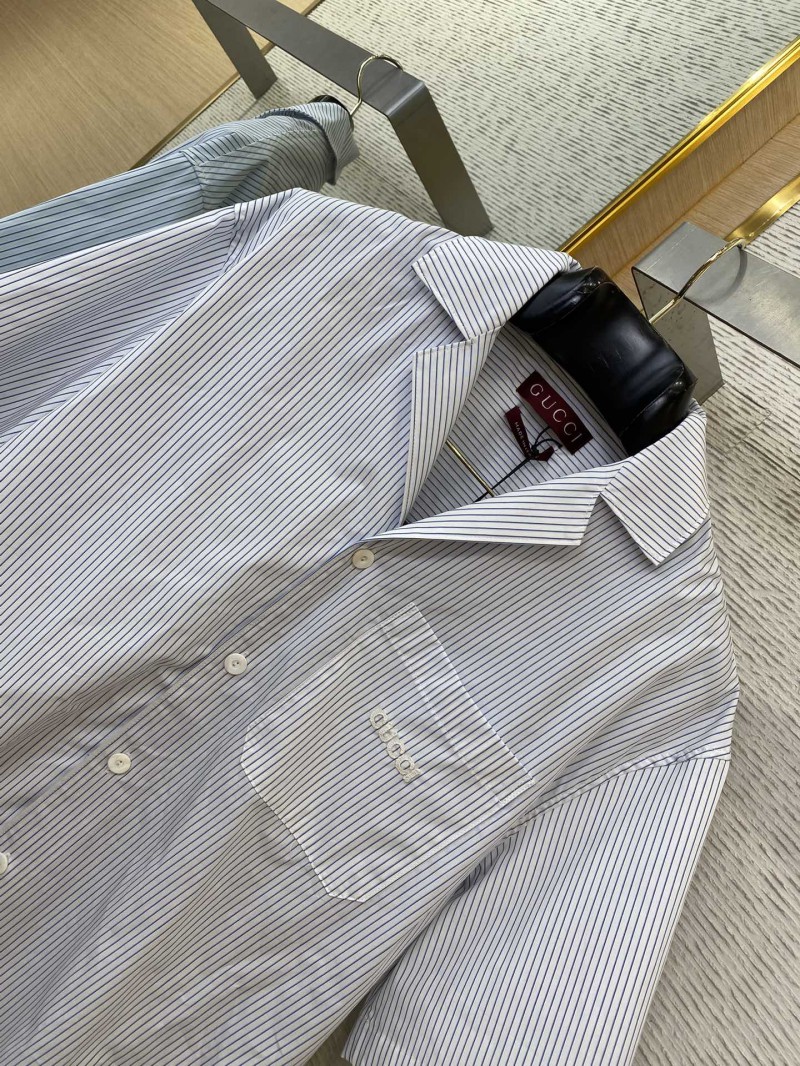 Gucci Logo Embroidered Short Sleeve Shirt 5