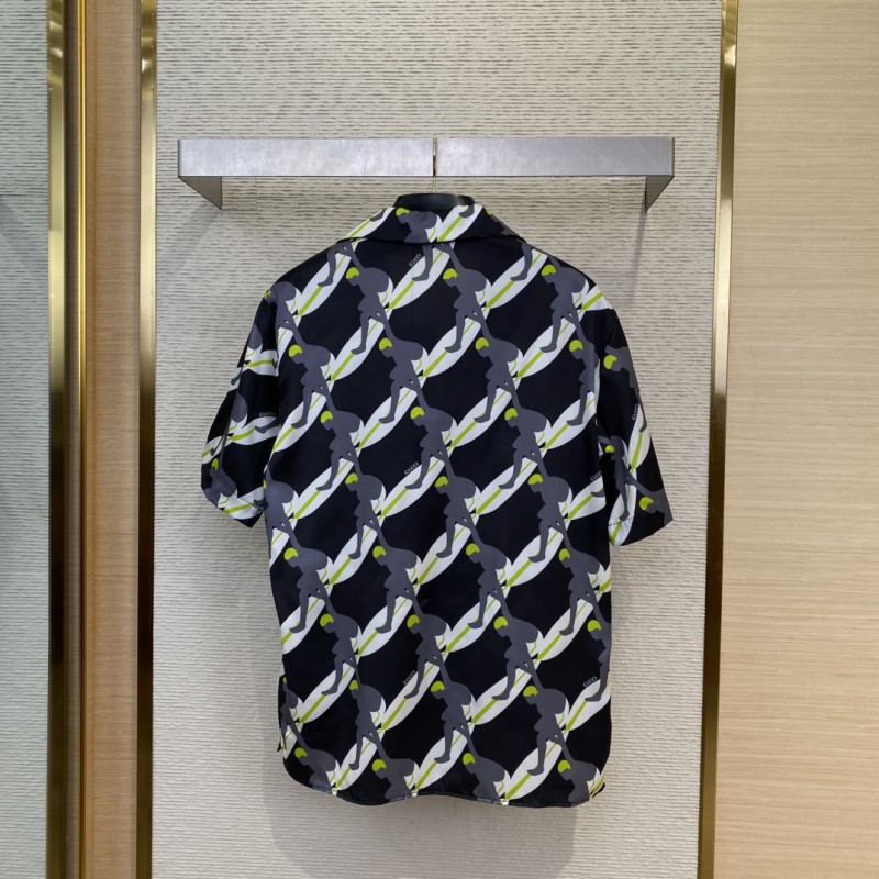 Gucci Surf Print Silk Short Sleeve Shirt 1