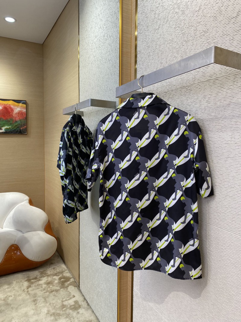 Gucci Surf Print Silk Short Sleeve Shirt 3