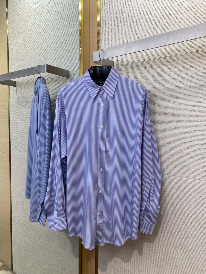 Balenciaga Striped Cotton Lapel Shirt 4