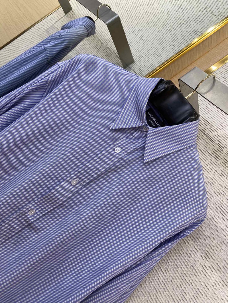 Balenciaga Striped Cotton Lapel Shirt 5