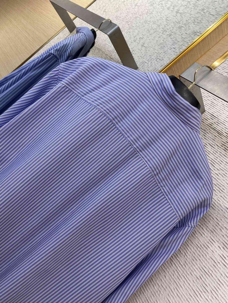 Balenciaga Striped Cotton Lapel Shirt 7