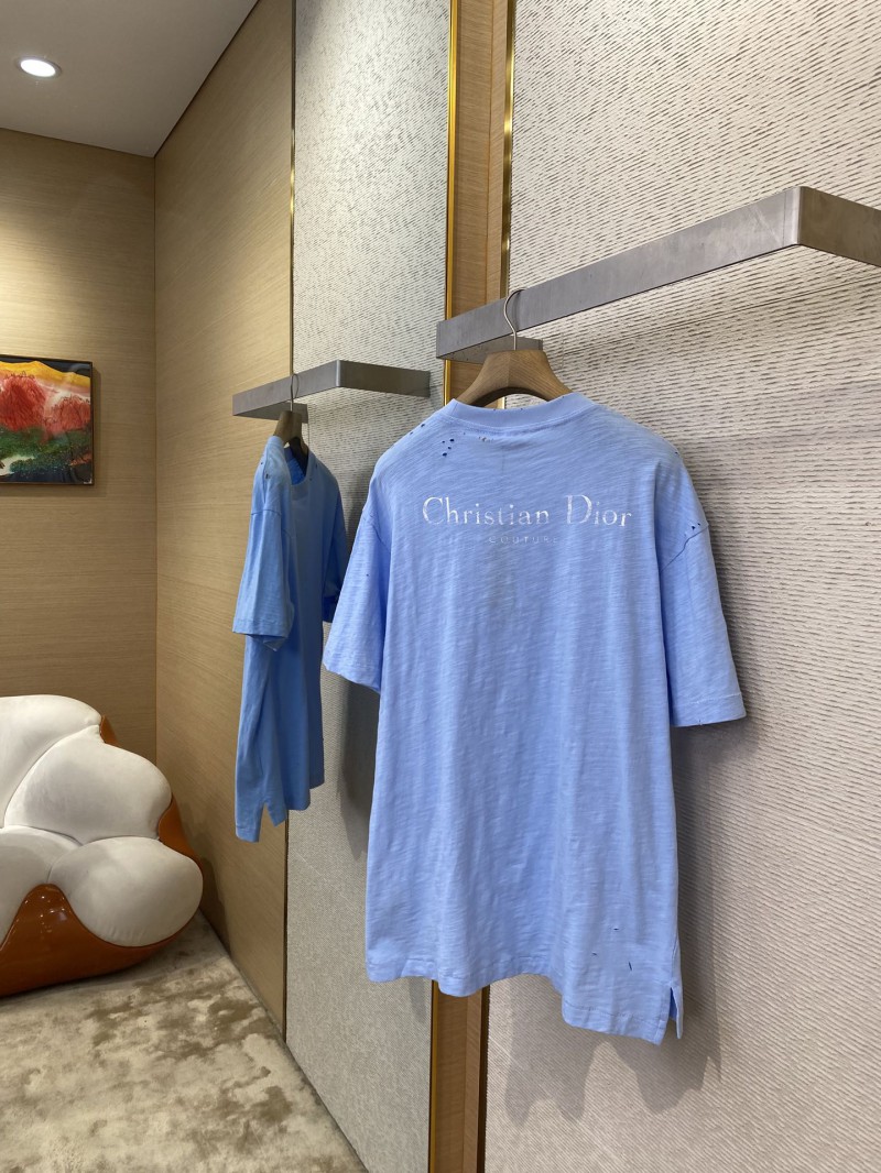 Dior Blur Letters Print Short Sleeve T-Shirt 3