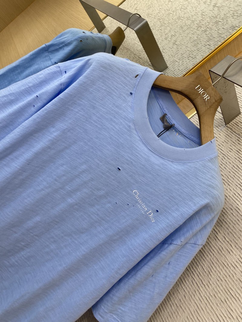Dior Blur Letters Print Short Sleeve T-Shirt 5