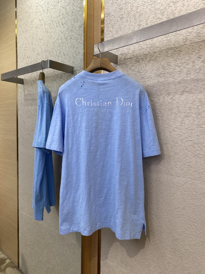 Dior Blur Letters Print Short Sleeve T-Shirt 6