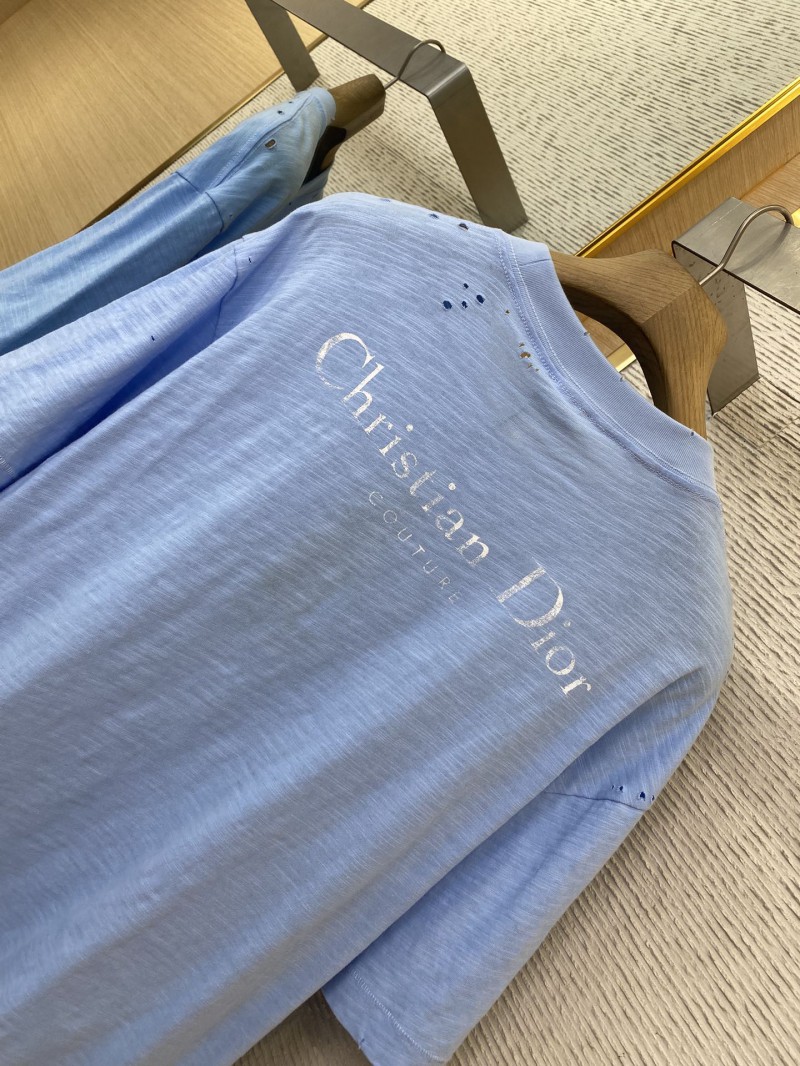 Dior Blur Letters Print Short Sleeve T-Shirt 7