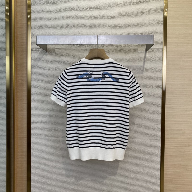 Dior Pentagram Printed Knit Short Sleeve T-Shirt 1