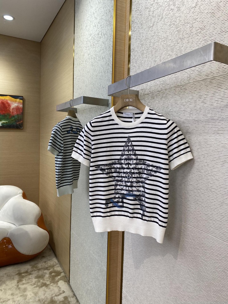 Dior Pentagram Printed Knit Short Sleeve T-Shirt 2
