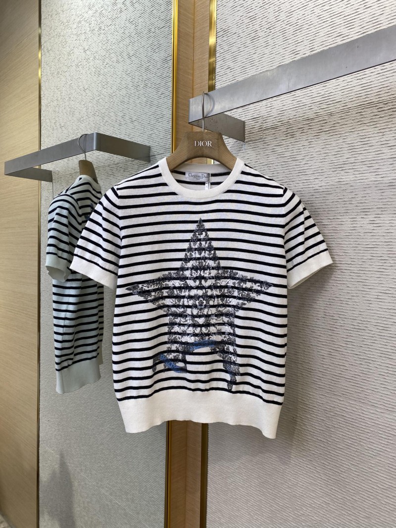 Dior Pentagram Printed Knit Short Sleeve T-Shirt 4