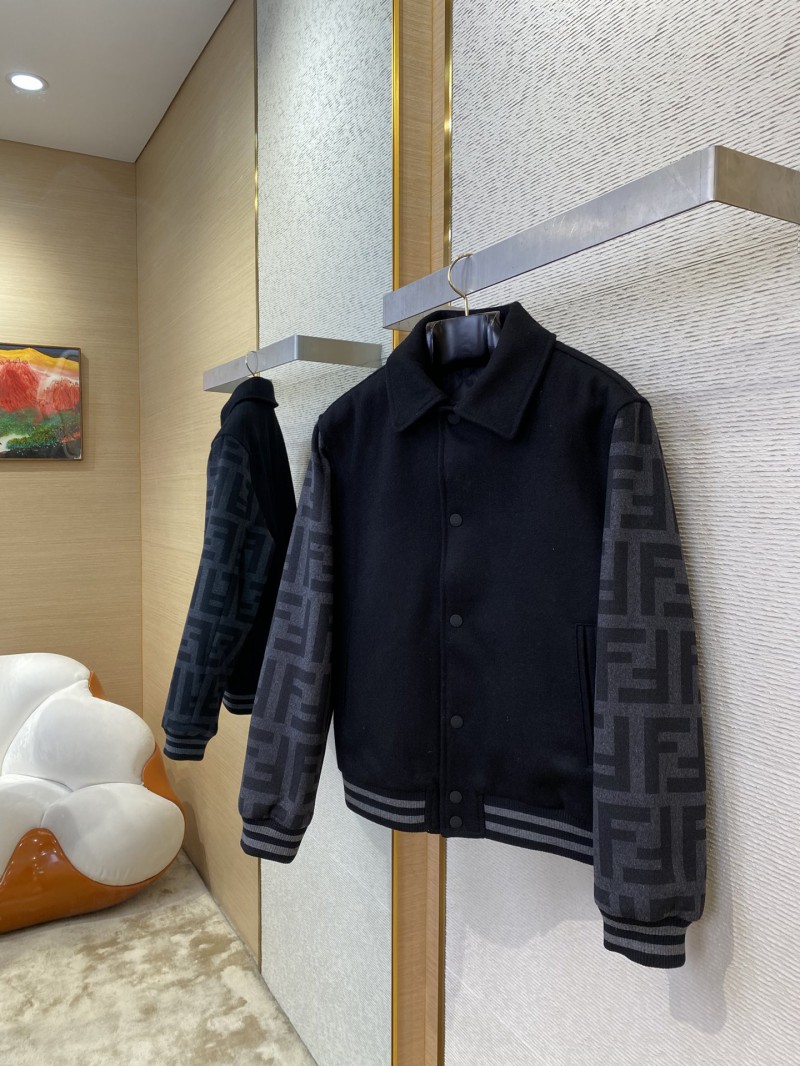 Fendi Lapel Baseball Jacket Coat 2