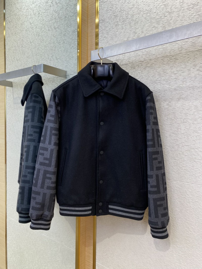 Fendi Lapel Baseball Jacket Coat 4