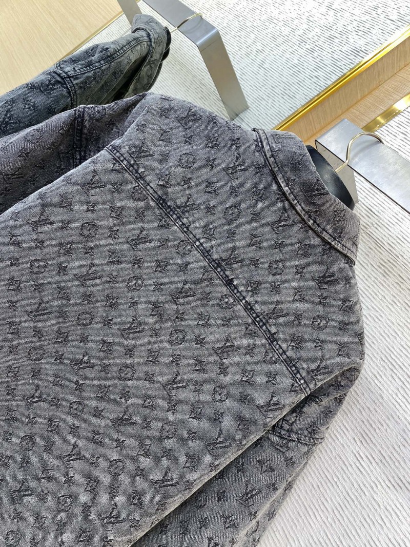 LV washed denim short sleeve shirt 7