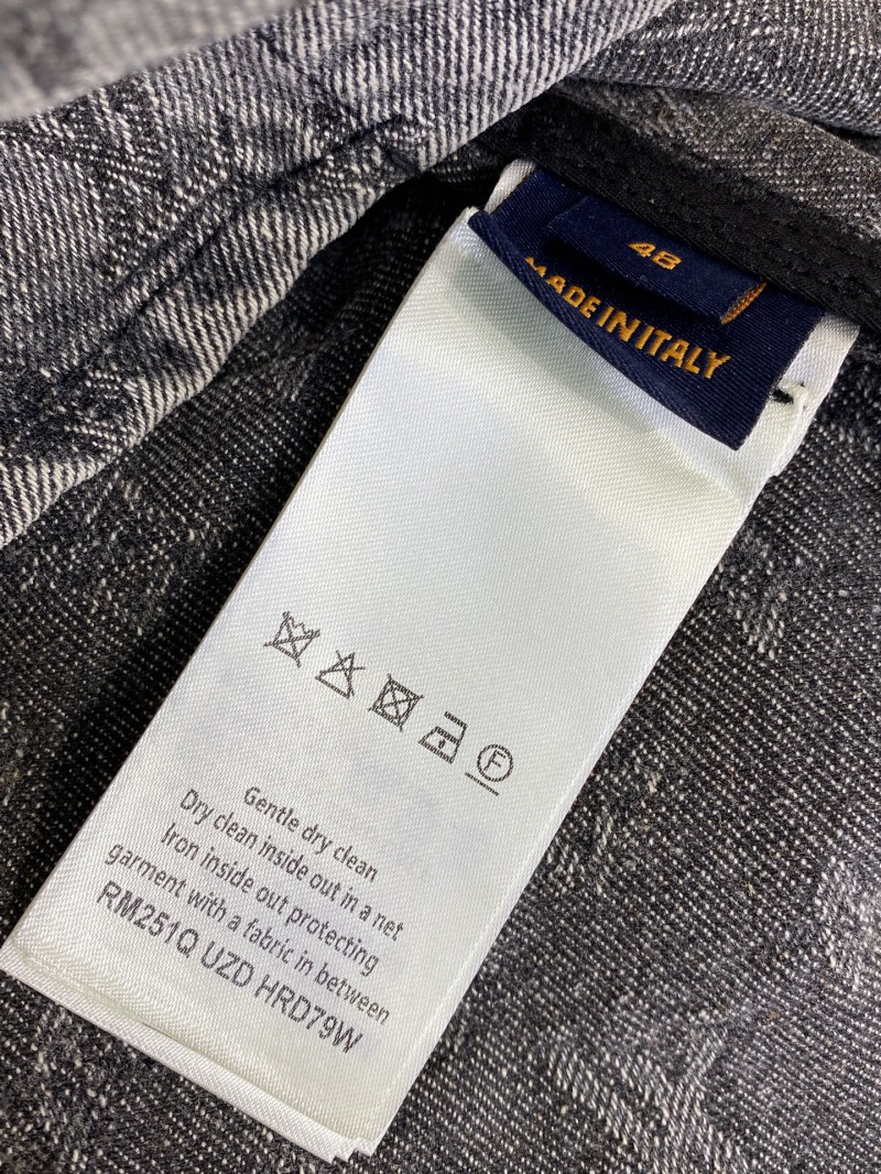 LV washed denim short sleeve shirt 8