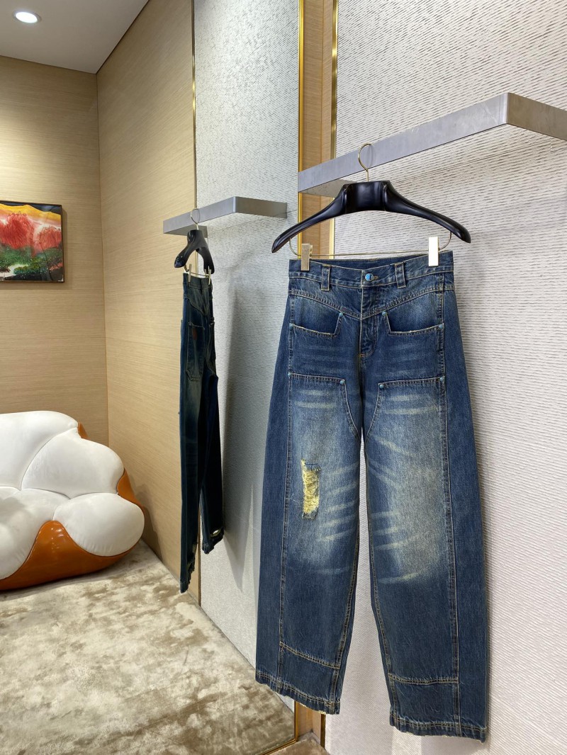 LV turquoise denim trousers 2