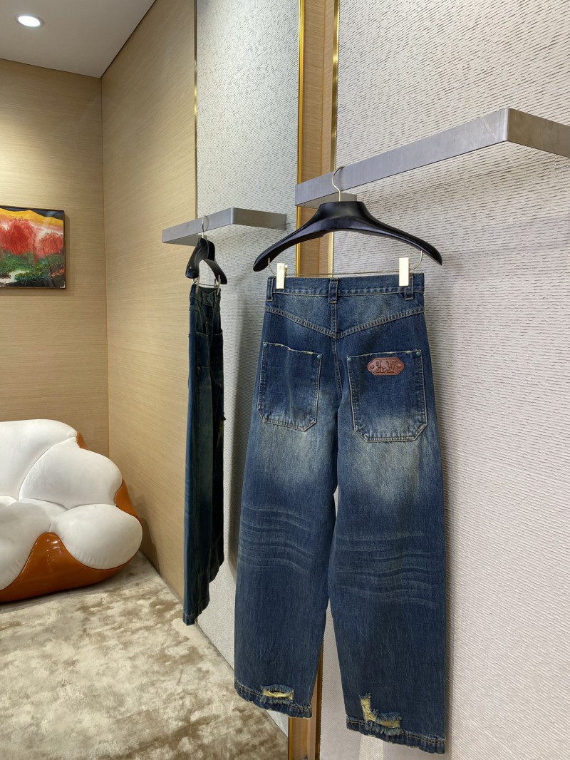 LV turquoise denim trousers 3