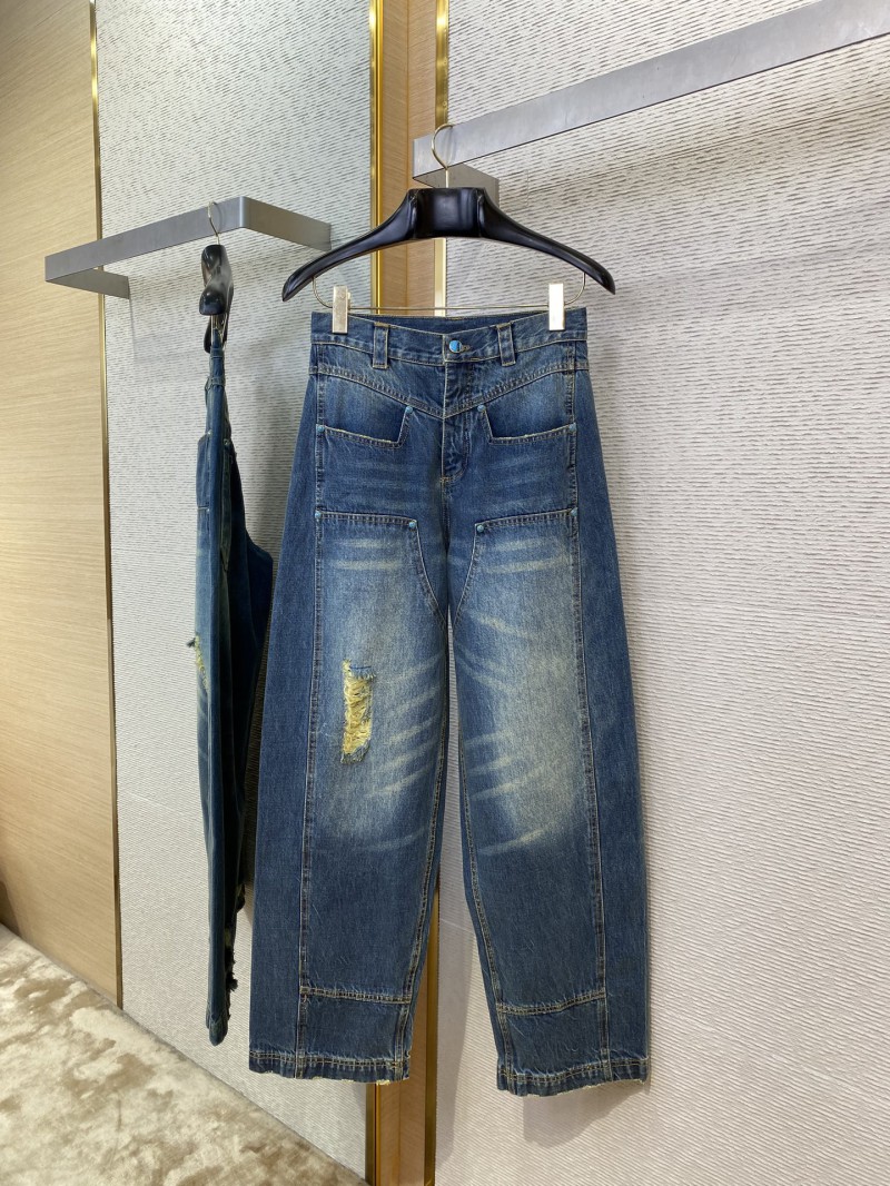 LV turquoise denim trousers 4