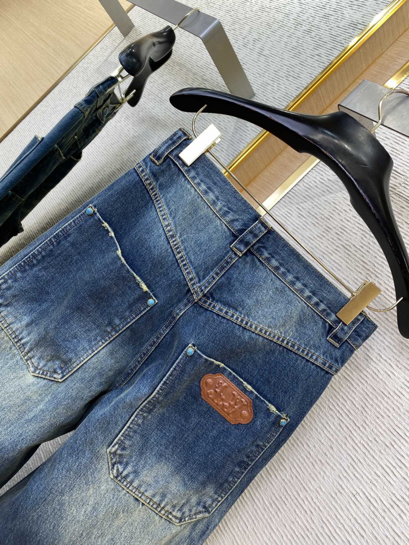 LV turquoise denim trousers 7