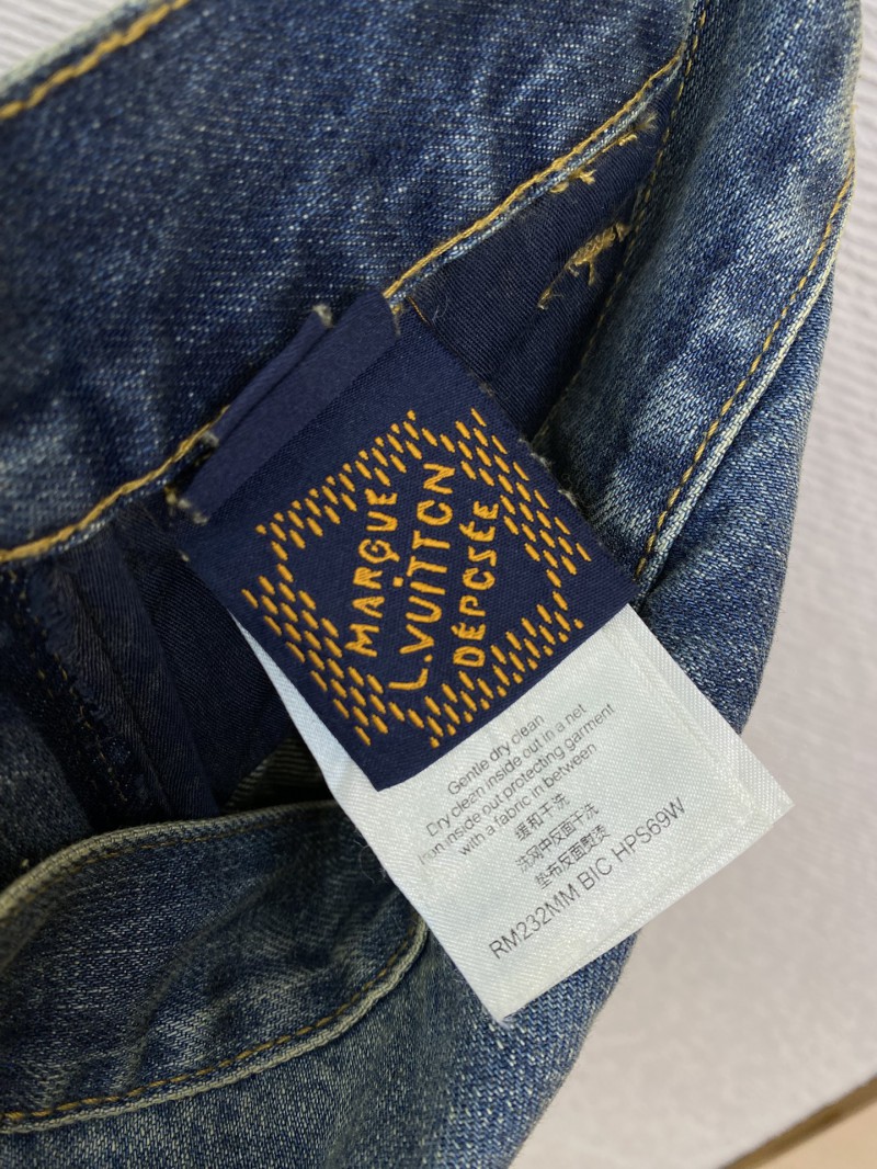 LV turquoise denim trousers 8